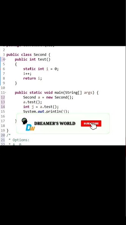 Java programming quiz #Qn2 Ans - YouTube