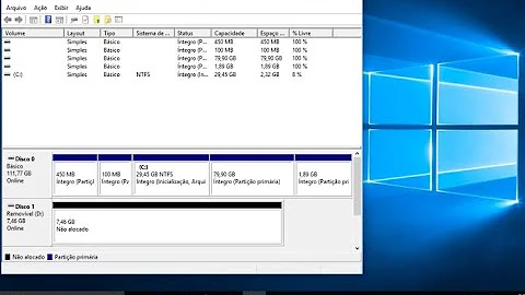 Como criar uma partição no HD w10?