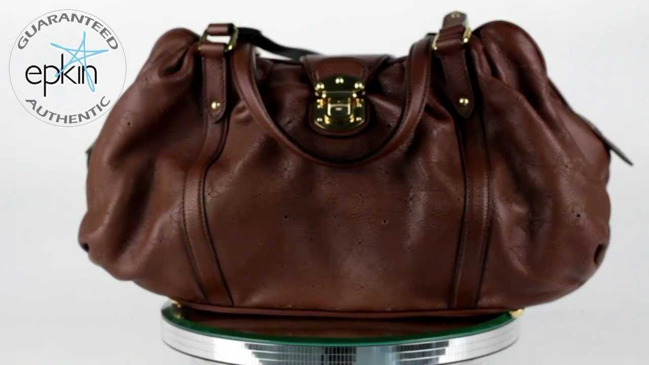 Louis Vuitton Monogram Leather Mahina Lunar PM Tote Handbag Bag LV Gold HW - YouTube