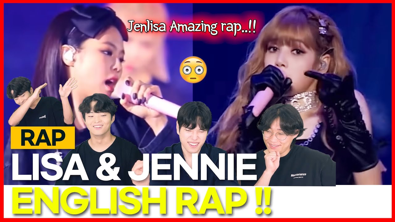 LISA & JENNIE -  English Rap [Korean Reaction] 🔥😳