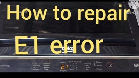 how to repair E1 error beko washing machine 9kg #washing #washer #beko