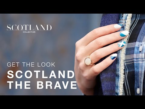 Scotland Flag Inspired DIY Nail Art Tutorial thumbnail
