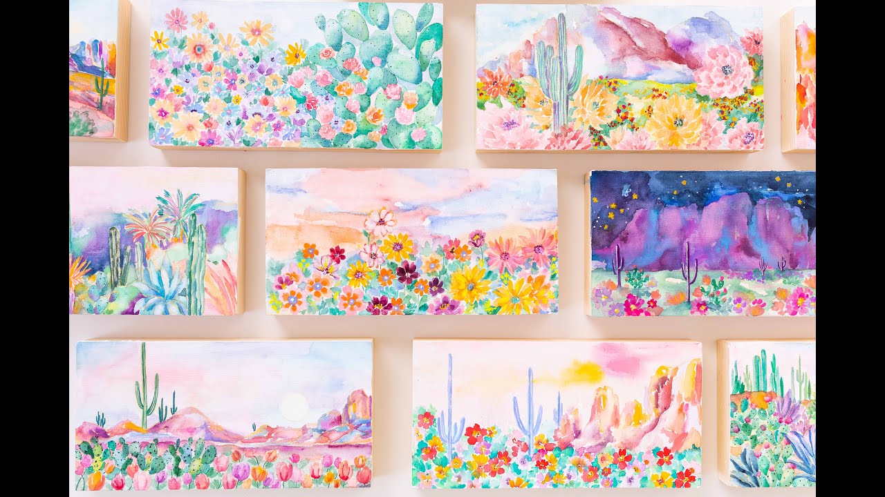 Adventures of the Wild Original Watercolor Collection - Pink Puddle ...