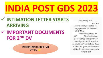 INTIMATION LETTER STARTS ARRIVING | IMPORTANT DOCUMENTS FOR 2nd DV | @PCM_World @Harsh_Aggarwal