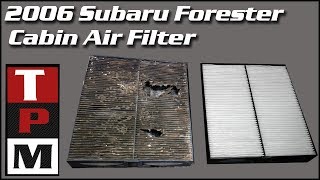 Athlete Statistics 2006 Subaru Forester Cabin Air Filter Checking and Replacement