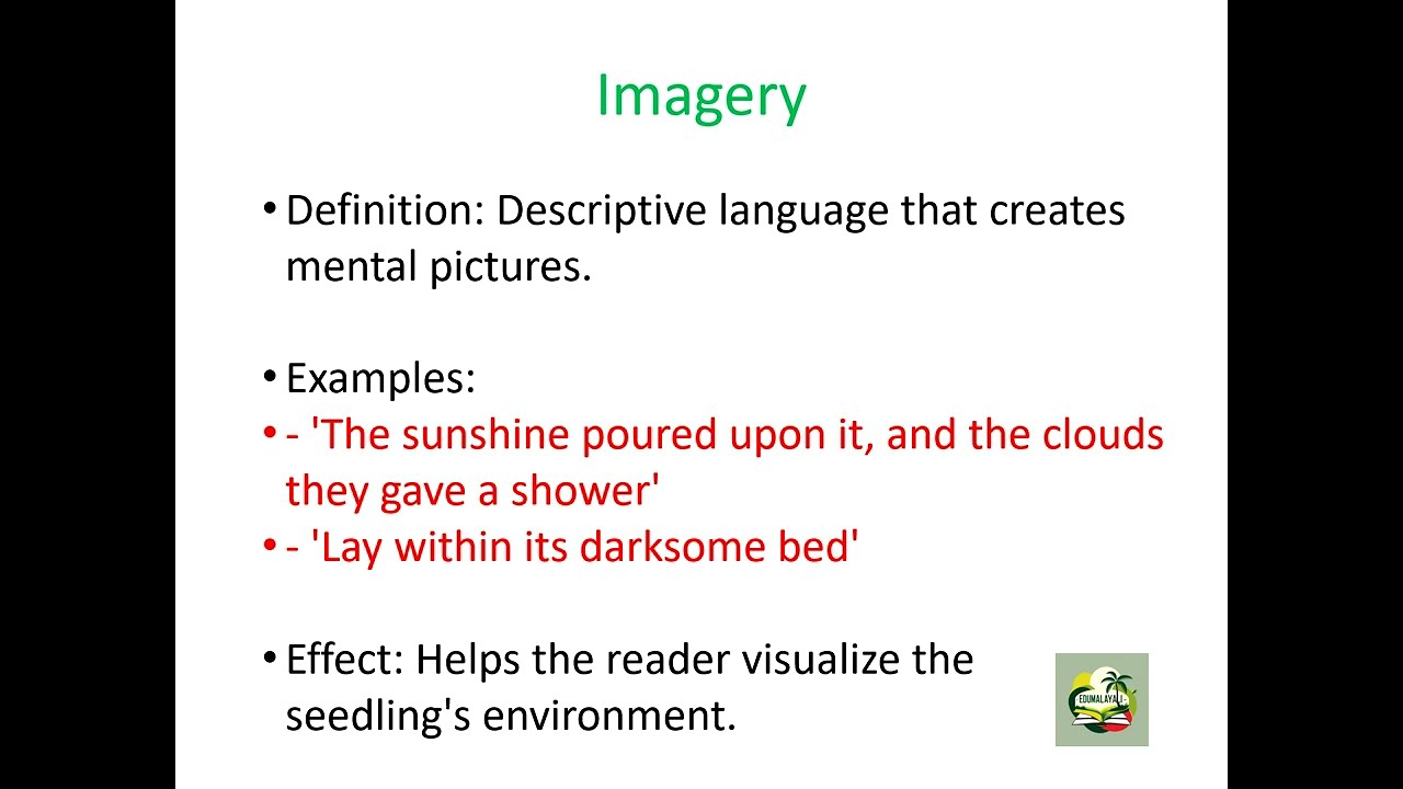 Malayalam Explanation /Class 10/The seedling- figure of speech, poetic devices /English 