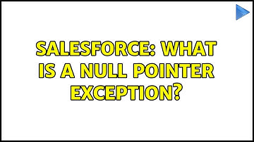 Salesforce: What is a Null Pointer Exception?