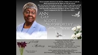 In Loving Memory of Mrs. Ann Ruth Gay Scott Norsworthy
