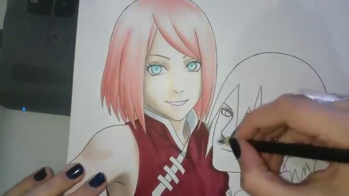 Speed Drawing - Sakura / Naruto / Sasuke 