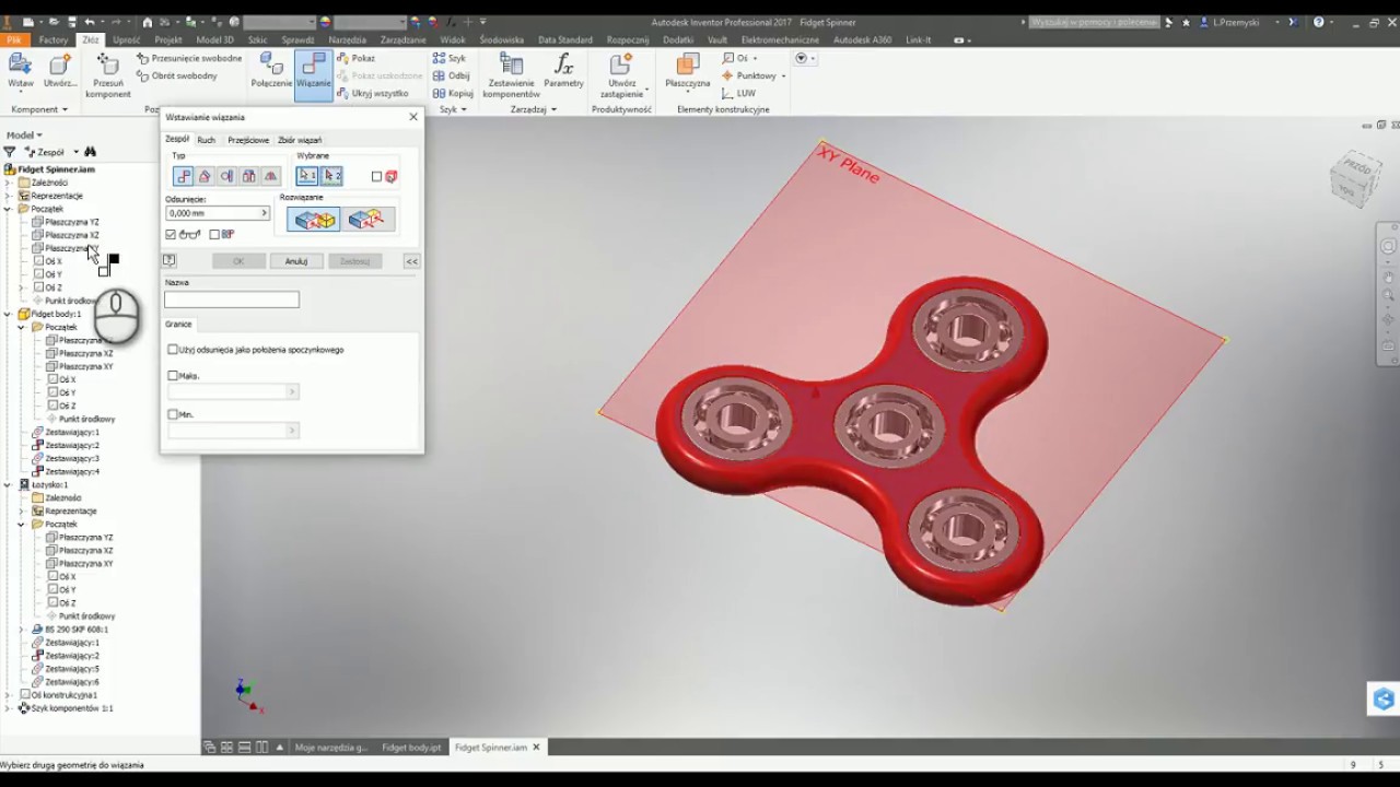 #1 Modelowanie gadżetu - Fidget Spinner w programie Autodesk Inventor ...