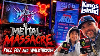 🤘 METAL MASSACRE at Kings Island! | NEW Halloween Haunt Maze FULL POV & Walkthrough