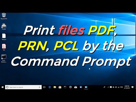 Print files PDF, PRN, PCL by the Command Prompt