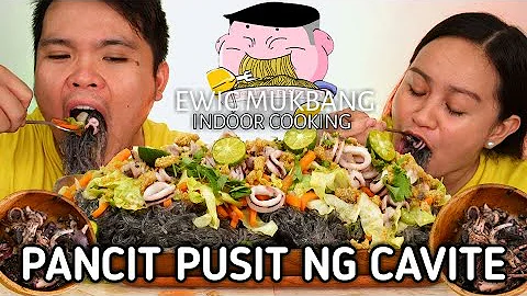 INDOOR COOKING | PANCIT PUSIT ng CAVITE Mukbang | Filipino Food Mukbang | Mukbang Philippines