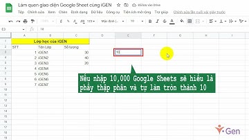 iGen Academy - Làm quen với giao diện Google Sheets