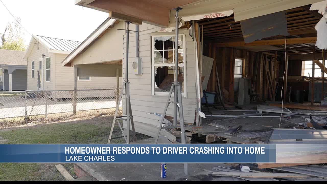Homeowner responds after driver crashes into home - YouTube