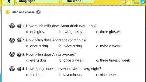 Year 4 CEFR English Get Smart Plus 4 Module 5 Eating right Textbook page 53a