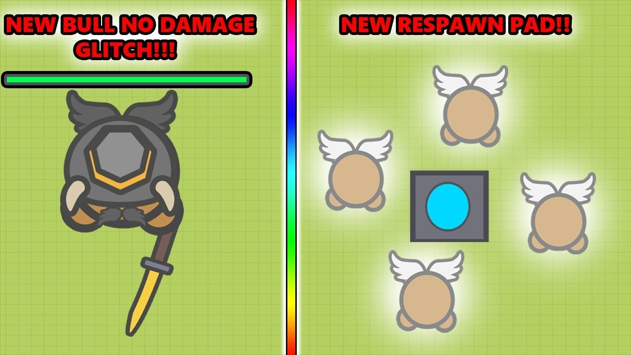 MOOMOO.IO NEW RESPAWN PAD & NEW BULL HAT NO DAMAGE GLITCH!! (MooMoo.io New Update!)