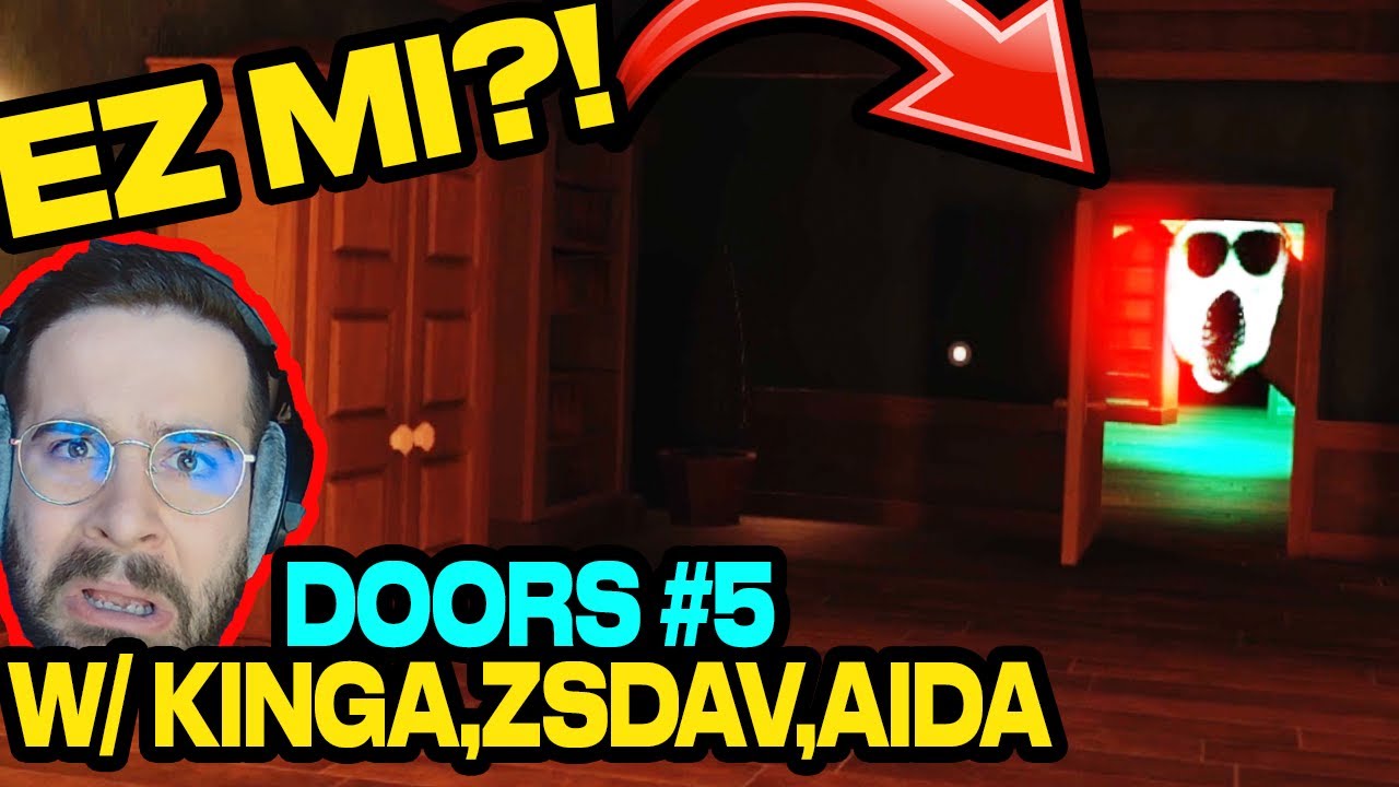 AMBUSH megölt minket a DOORSban 😂 Olyat visítottunk 😂 Roblox | DOORS 5. rész w/ zsDav, Kinga, Aida