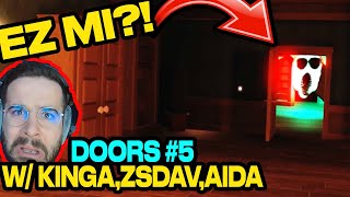 AMBUSH megölt minket a DOORSban 😂 Olyat visítottunk 😂 Roblox | DOORS 5. rész w/ zsDav, Kinga, Aida