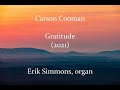 Carson cooman  gratitude 2021 for organ