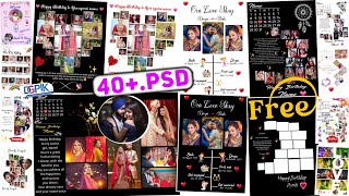 40+ Free Anniversary and Birthday Customized Photo Frame PSD For Photoshop screenshot 4