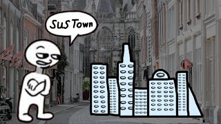 found sus town | amogus meme