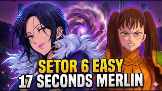 DIANE SECTOR 6 | 17 SECOND RECORD | THUNDER MERLIN BUILD | THE SEVEN DEADLY SINS ORIGIN 13 Seconds Lightning Merlin Completely Breaks Sector 6 7ds Origin