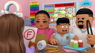 THE KIDS GOT THEIR REPORT CARDS!! *PARENT TEACHER CONFRENCE!!* | Bloxburg Family Roleplay