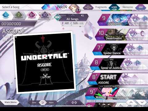 Arcaea - ASGORE (FTR 8+ PURE MEMORY & ETR 10 - First Attempt)