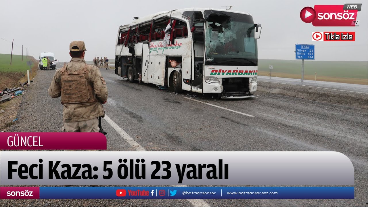 Feci Kaza: 5 &ouml;l&uuml; 23 yaralı