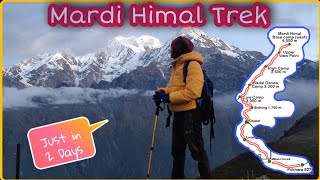 Mardi Himal Trek || Just in 2 days || Complete Route Explained ||