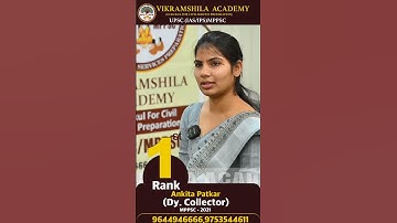Mppsc Topper 2021 Rank-1 Ankita patkar Mock interview  #mppsc2021  #mppscmains #mppsctopper #shorts