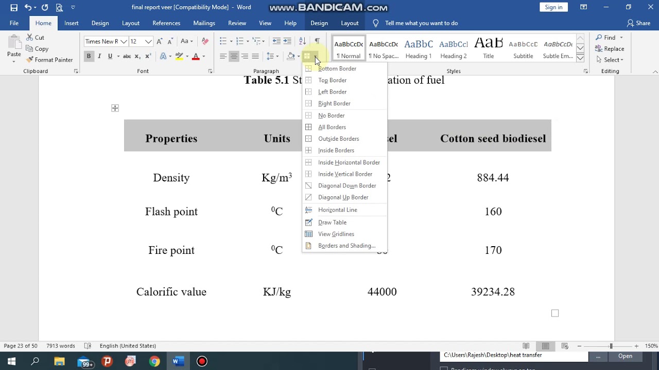How to make good looking table in MS word - YouTube