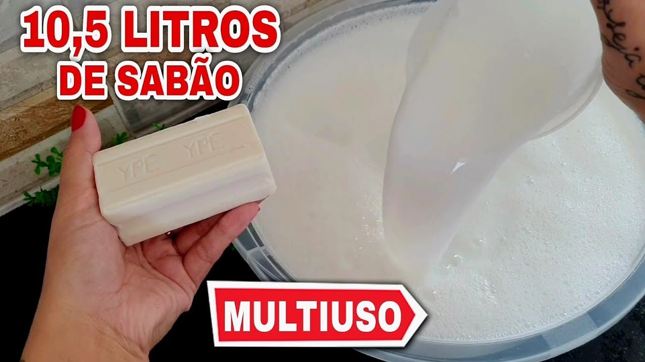 VOCÊ TEM 1 BARRA DE SABÃO AI? SÓ TO FAZENDO O MEU SABÃO LÍQUIDO ASSIM AGORA 🤑 TO ECONOMIZANDO  😍
