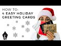 4 Easy Hand-Lettered Holiday Greeting Cards