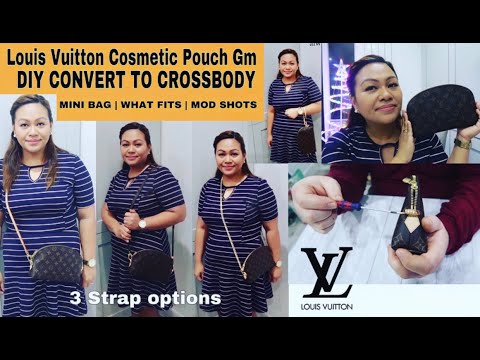LOUIS VUITTON DIY: Cosmetic Pouch to Crossbody Bag! + What's in my
