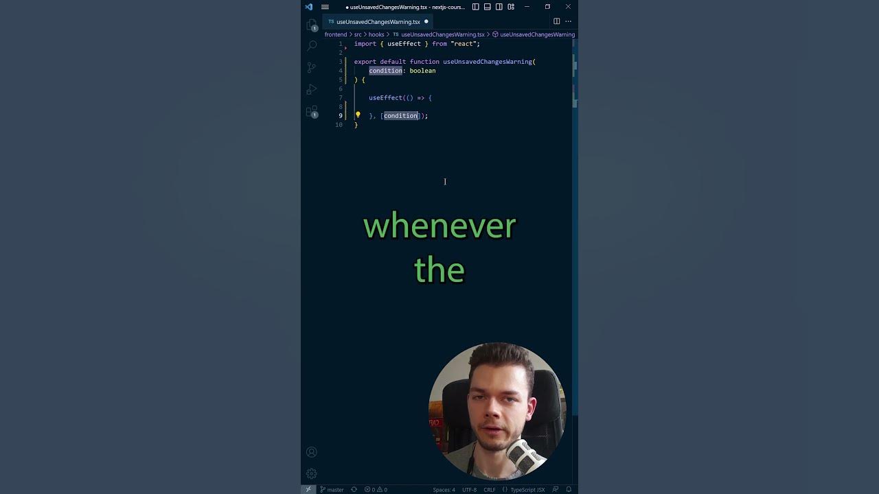 Unsaved changes warning dialog in react youtube