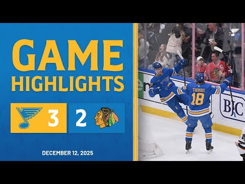 Game Highlights: Blues 3, Blackhawks 2