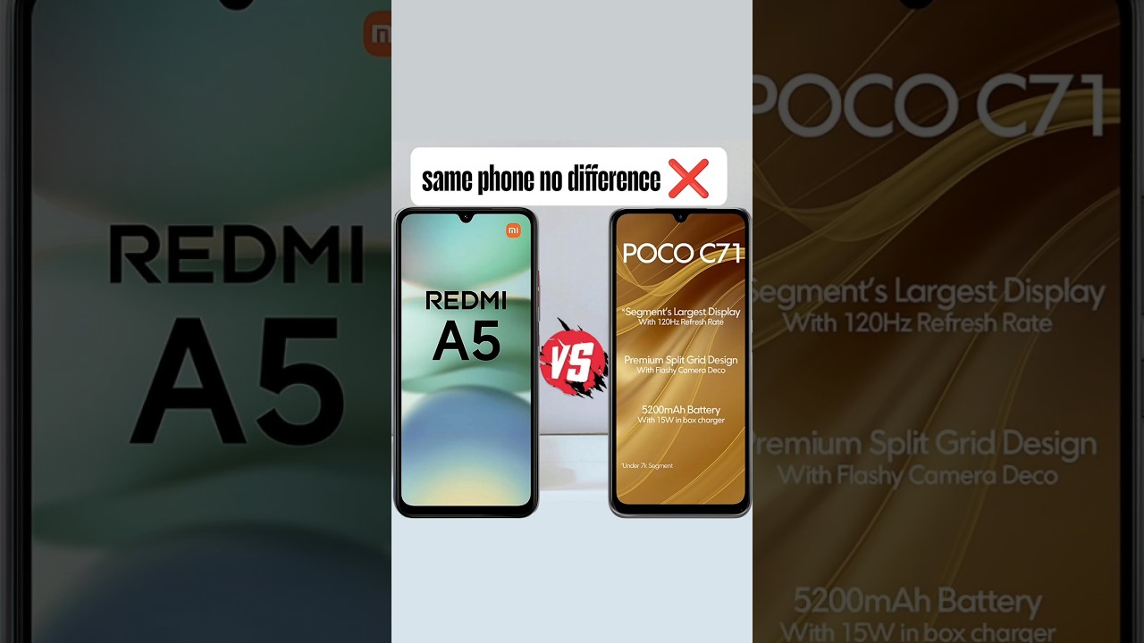 POCO C71 vs REDMI A5 Comparison 