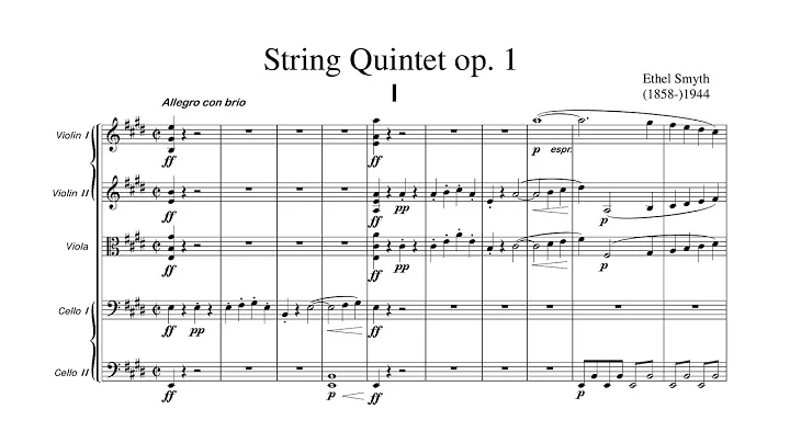 Ethel Smyth  String Quintet in E major