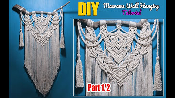DIY Large Driftwood Macrame Wall Hanging Tutorial | Boho style Free Pattern by LIT decor (Part 1/2)
