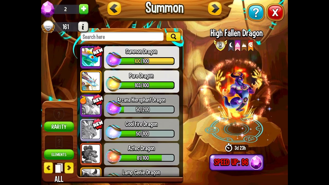 I got a high fallen dragon in dragon city on low level account 