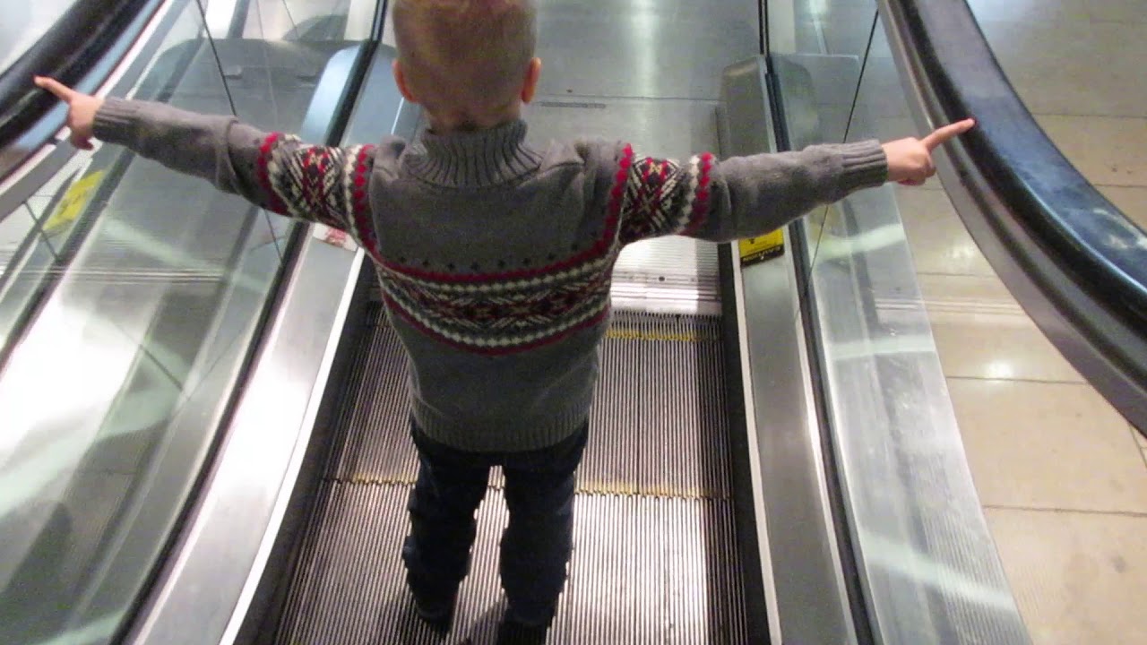 LEARNING TO USE THE ESCALATOR PART 2!! - YouTube