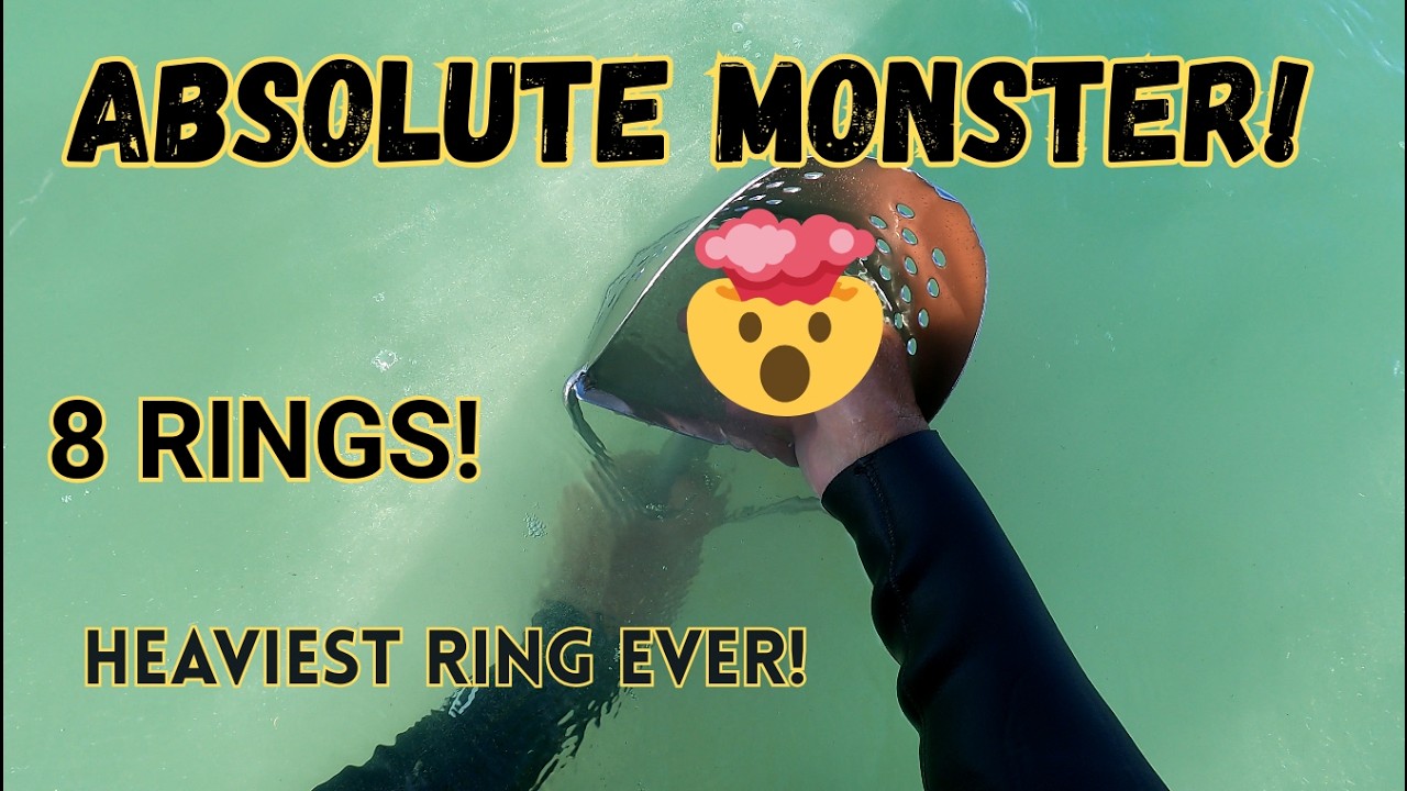 I found my BIGGEST EVER! silver ring metal detecting at this beach