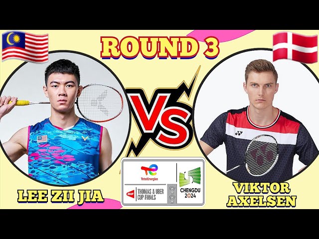 (R3)🇲🇾LEE ZII JIA 🆚️ 🇩🇰VIKTOR AXELSEN🔥‼️FAST AND FURIOUS MATCH😱‼️#thomascup2024 class=