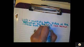 notes - solving rational equations - part 1