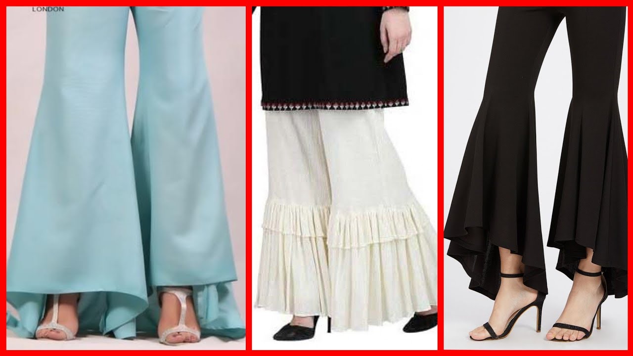 Cotton Mulmul Sharara & Gharara Style Pants Designs For Eid