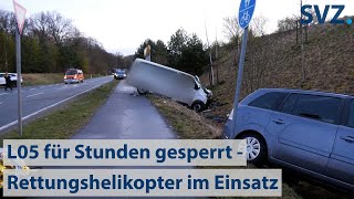 Schwerer Unfall bei Brahlstorf - Mehrere verletzte Personen