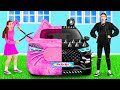 ピンクの車と黒い車のチャレンジ | 面白い瞬間 TeenChallenge