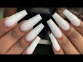 Acrylic For Beginners Soft White | Nails Tutorial |